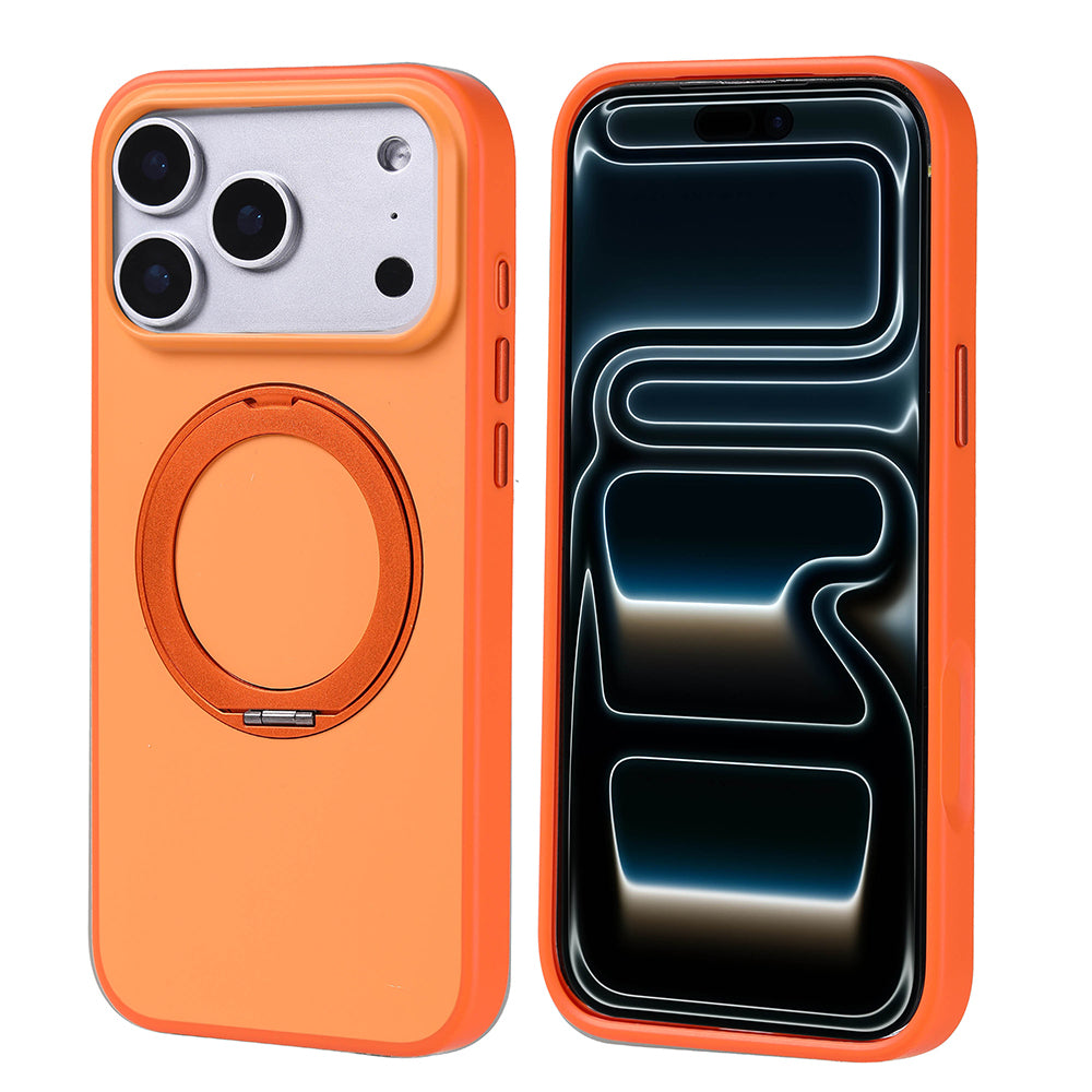 Apple iPhone 17 Pro Max Kılıf M-Safe Şarj Özellikli Standlı Zore Proton Silikon Kapak Gri