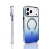 Apple iPhone 17 Pro Max Kılıf M-safe Şarj Özellikli Transparan Renk Geçişli Zore Toros Kapak Rose Gold