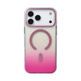 Apple iPhone 17 Pro Max Kılıf M-safe Şarj Özellikli Transparan Renk Geçişli Zore Toros Kapak Rose Gold