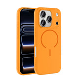 Apple iPhone 17 Pro Max Kılıf M-safe Şarj Özellikli Meta Kapak Turuncu