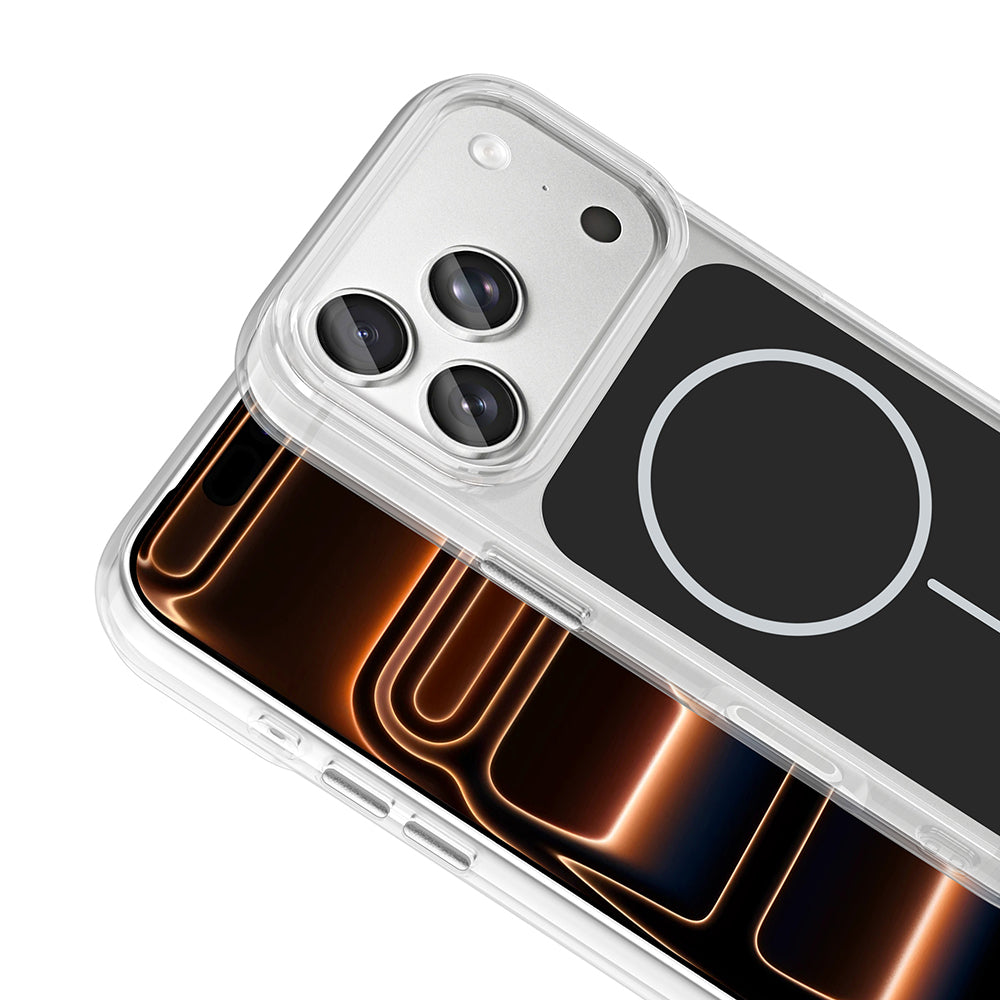 Apple iPhone 17 Pro Max Kılıf Metal Buton Tasarımlı Zore İkonik Sert Silikon Kapak Siyah
