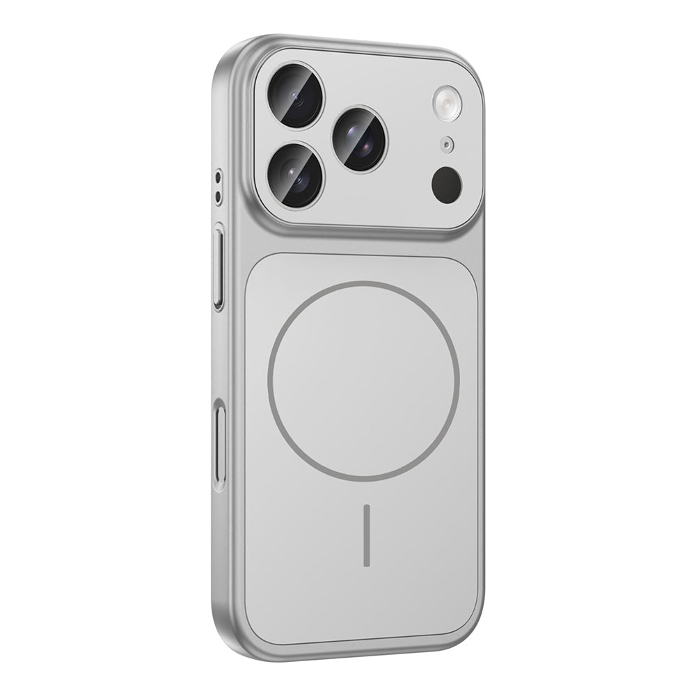 Apple iPhone 17 Pro Max Kılıf Zore M-Safe Şarj Özellikli Kamera Korumalı Formen Kapak Turuncu