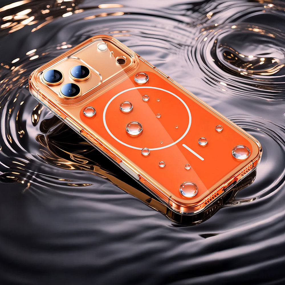 Apple iPhone 17 Pro Max Kılıf Zore M-safe Şarj Özellikli Şeffaf Kamera Kontrol Butonlu Lugano Kapak Lacivert