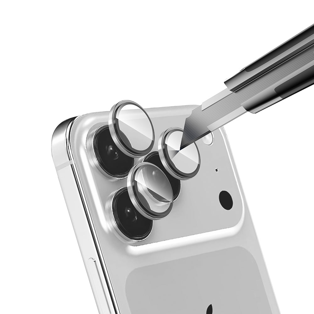 Apple iPhone 17 Pro Max Zore Mikro Kamera Lens Koruyucu Gümüş