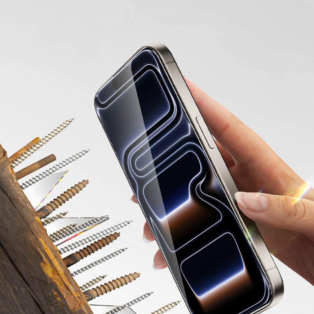 Apple iPhone 17 Pro Zore 2.5D Oliv HD Temperli Cam Ekran Koruyucu + Kolay Uygulama Aparatı Şeffaf