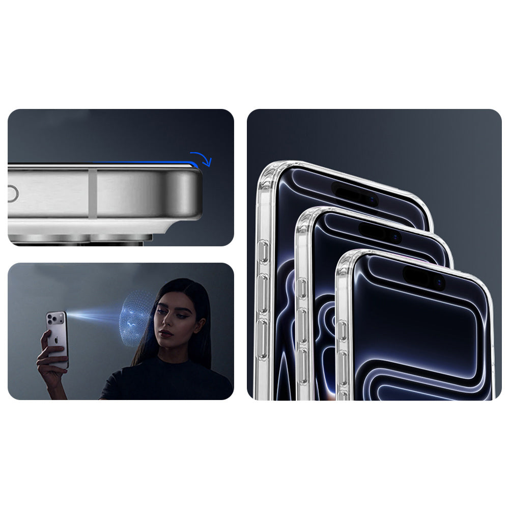Apple iPhone 17 Pro Zore 2.5D Oliv HD Temperli Cam Ekran Koruyucu + Kolay Uygulama Aparatı Şeffaf