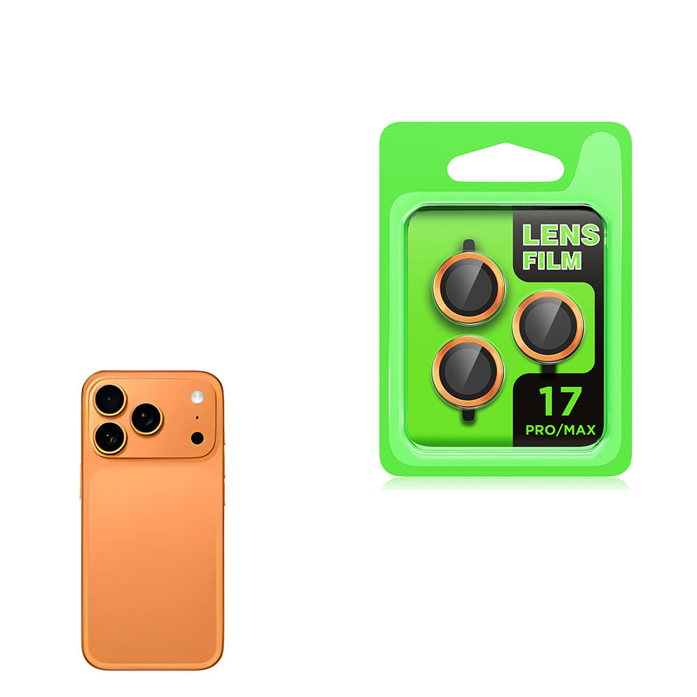 Apple iPhone 17 Pro Zore CL-07 Kamera Lens Koruyucu Turuncu