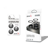 Apple iPhone 17 Pro Zore CL-12 Premium Safir Parmak İzi Bırakmayan Anti-Reflective Kamera Lens Koruyucu Titanyum-Gri