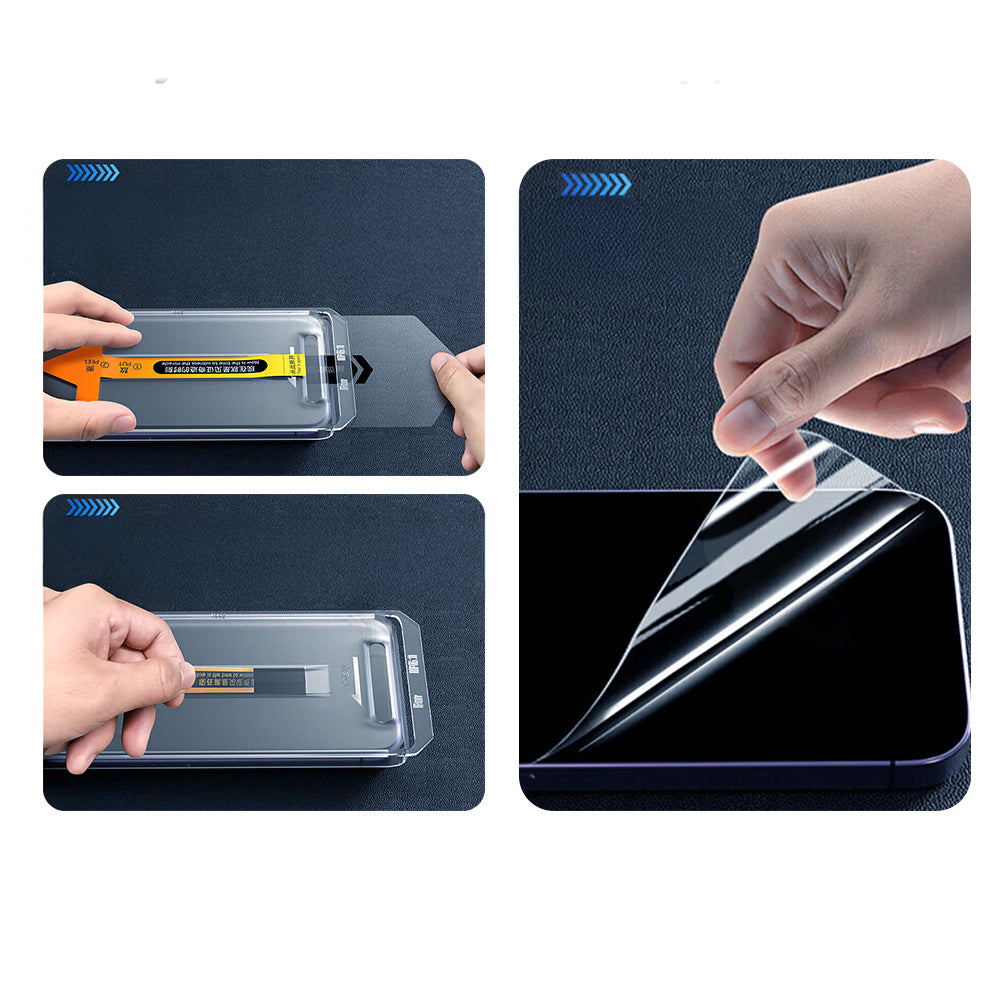Apple iPhone 17 Zore 2.5D Oliv Privacy Temperli Cam Ekran Koruyucu + Kolay Uygulama Aparatı Siyah