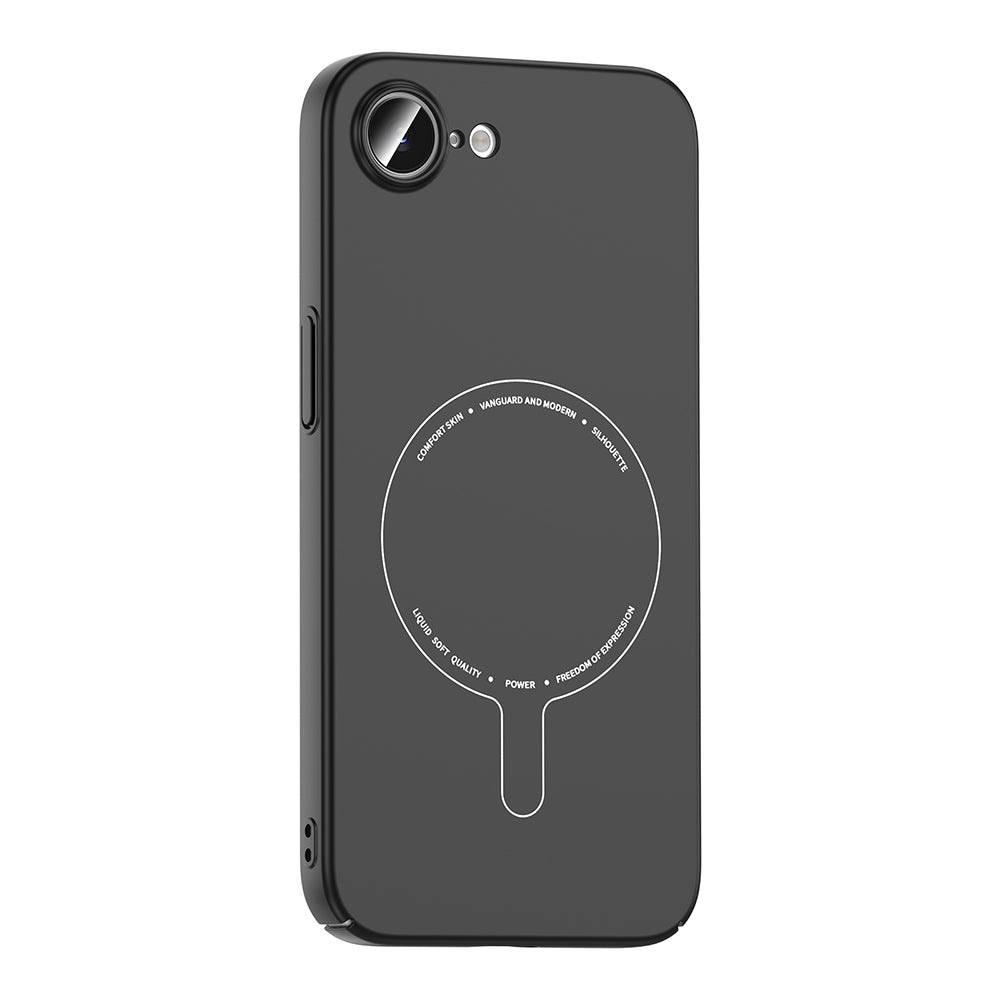 Apple iPhone 17E Kılıf M-Safe Şarj Özellikli Kamera Korumalı Zore Elio Sert PC Kapak Siyah