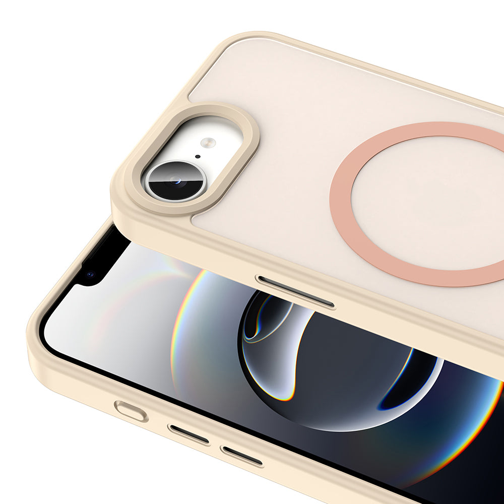 Apple iPhone 17E Kılıf M-safe Şarj Özellikli Mat Arka Yüzey Sio Kapak Koyu Yeşil