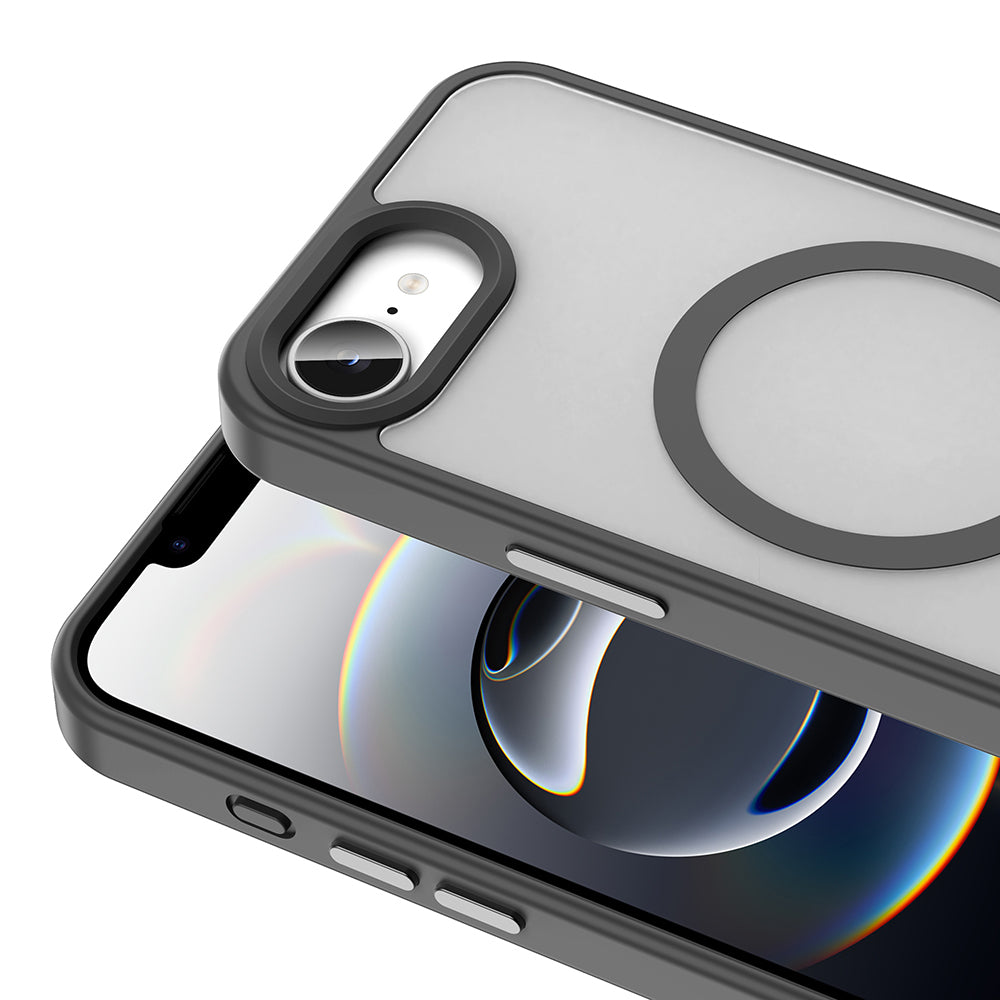Apple iPhone 17E Kılıf M-safe Şarj Özellikli Mat Arka Yüzey Sio Kapak Koyu Yeşil