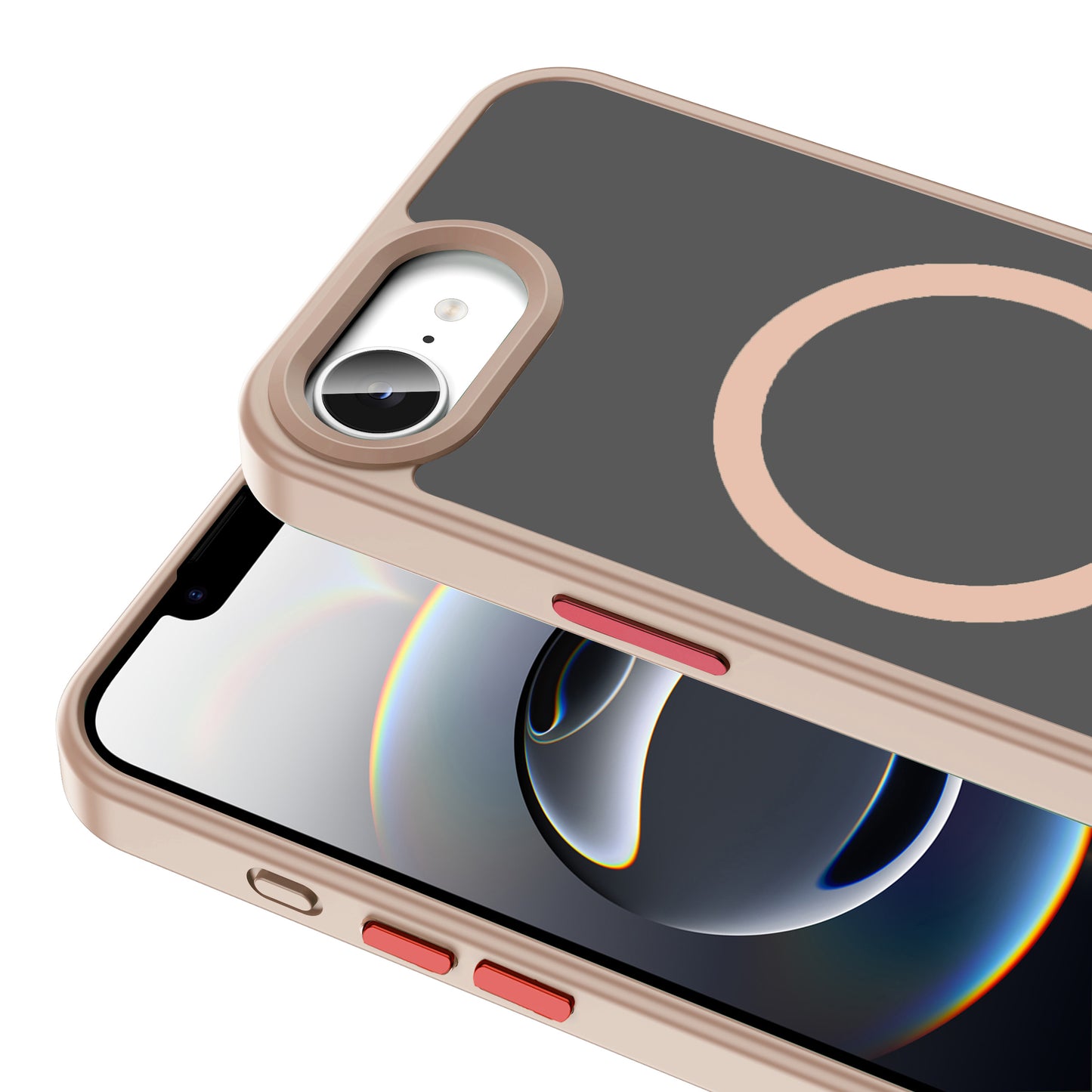 Apple iPhone 17E Kılıf M-safe Şarj Özellikli Mat Arka Yüzey Sio Kapak Koyu Yeşil