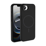 Apple iPhone 17E Kılıf M-Safe Şarj Özellikli Metal Kamera Çerçeveli Edi Silikon Kapak Siyah