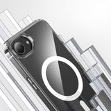 Apple iPhone 17E Kılıf M-safe Şarj Özellikli Şeffaf Sert PC Embos Kapak Şeffaf