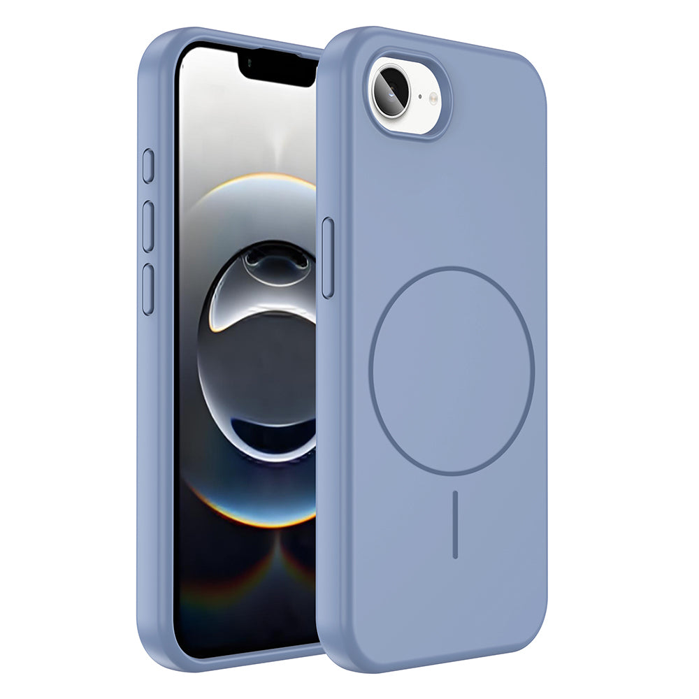 Apple iPhone 17E Kılıf M-safe Şarj Özellikli Sıvı Teknolojili Silinebilir Sert Kivi Kapak Siyah