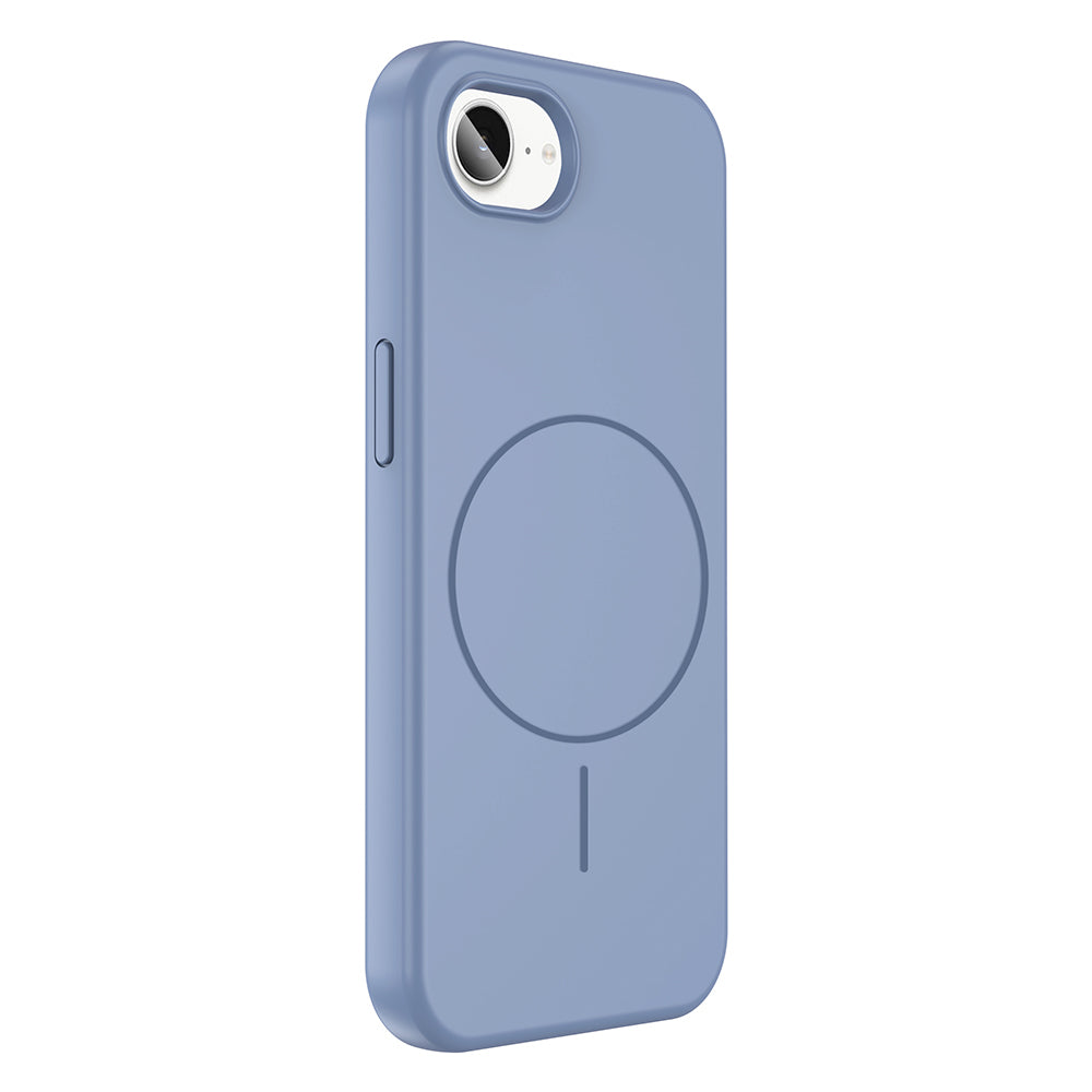 Apple iPhone 17E Kılıf M-safe Şarj Özellikli Sıvı Teknolojili Silinebilir Sert Kivi Kapak Lavendery Gray