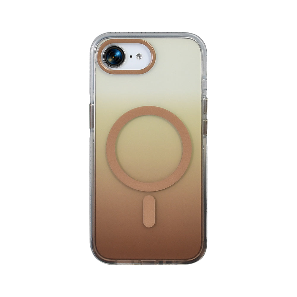 Apple iPhone 17E Kılıf M-safe Şarj Özellikli Transparan Renk Geçişli Toros Kapak Rose Gold