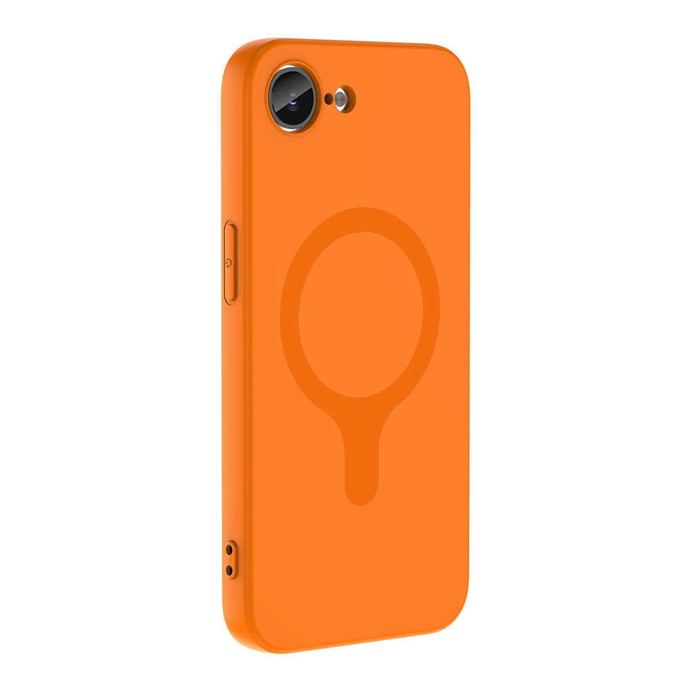 Apple iPhone 17E Kılıf M-Safe Şarj Özellikli Zore Aris Silikon Kapak Turuncu