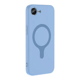 Apple iPhone 17E Kılıf M-Safe Şarj Özellikli Zore Aris Silikon Kapak Baby Blue