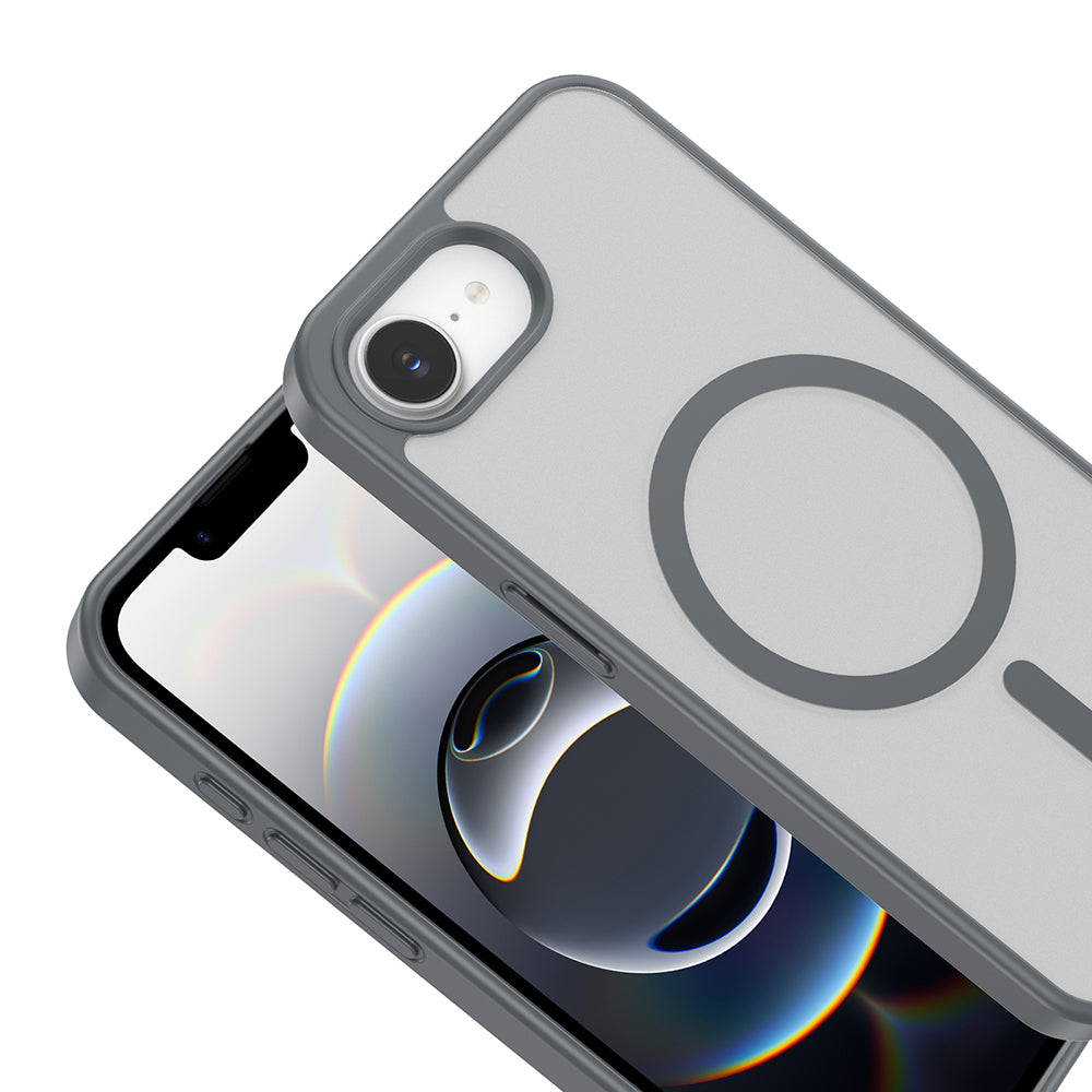 Apple iPhone 17E Kılıf M-safe Şarj Özellikli Babet Kapak Gri