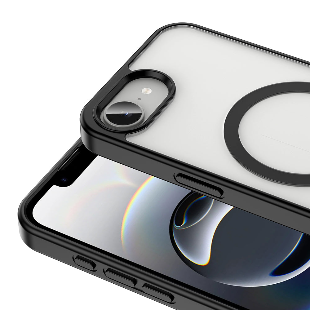 Apple iPhone 17E Kılıf M-safe Wireless Şarj Özellikli Silikon Ege Kapak Siyah