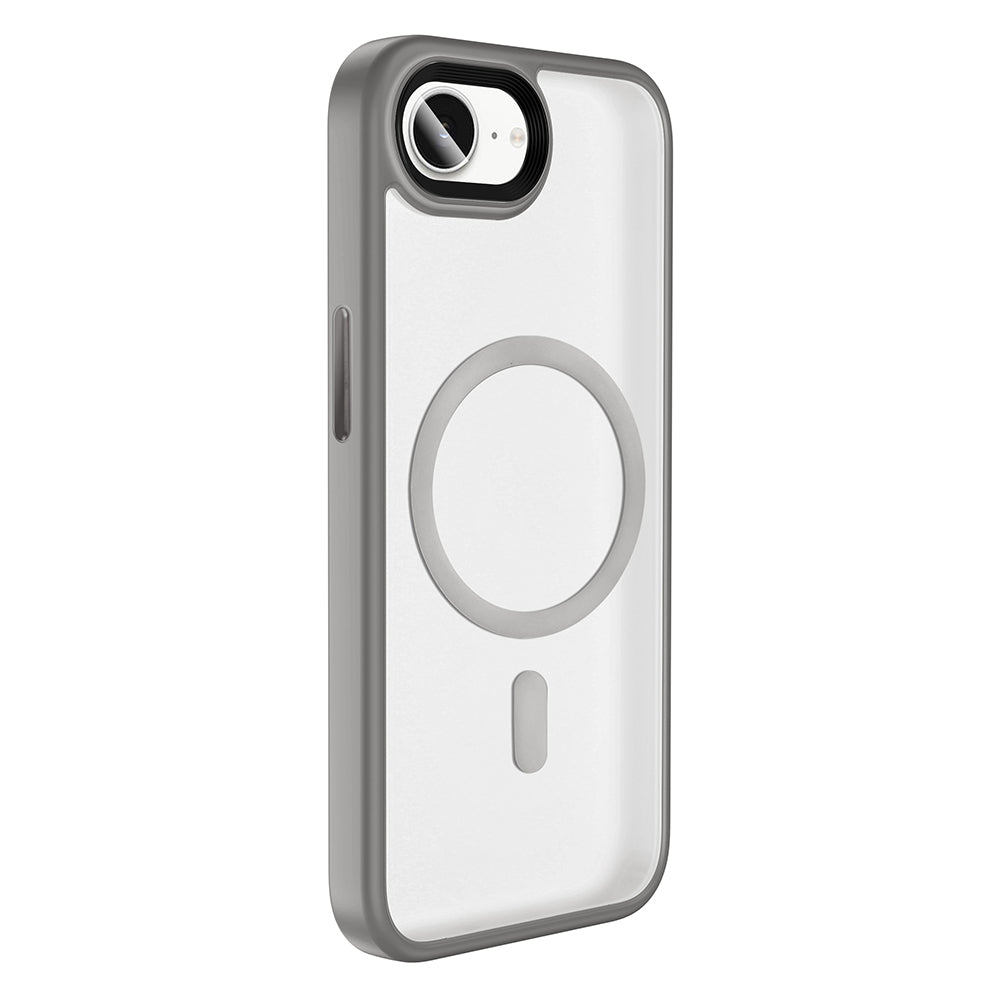 Apple iPhone 17E Kılıf Mat Arka Yüzey Wireless Şarj Özellikli Flet M-safe Kapak Pembe