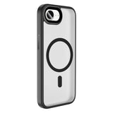 Apple iPhone 17E Kılıf Mat Arka Yüzey Wireless Şarj Özellikli Flet M-safe Kapak Titanyum-Gri