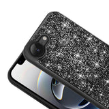 Apple iPhone 17E Kılıf Parlak Taşlı Tasarım Pırlanta Kapak Siyah