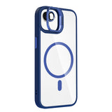 Apple iPhone 17E Kılıf Standlı ve Kamera Lens Hediyeli M-Safe Şarj Özellikli Etro Kapak Desert Titanyum