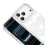 Apple iPhone 18 Pro Kılıf Damla Taşlı Zore Rivas Sert PC Kapak Beyaz