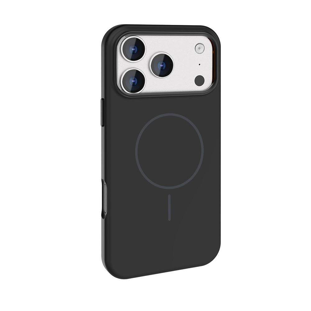 Apple iPhone 18 Pro Kılıf M-Safe Şarj Özellikli Metal Kamera Çerçeveli Zore Edi Silikon Kapak Lila