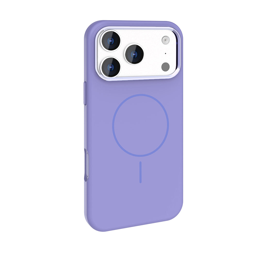 Apple iPhone 18 Pro Kılıf M-Safe Şarj Özellikli Metal Kamera Çerçeveli Zore Edi Silikon Kapak Lacivert