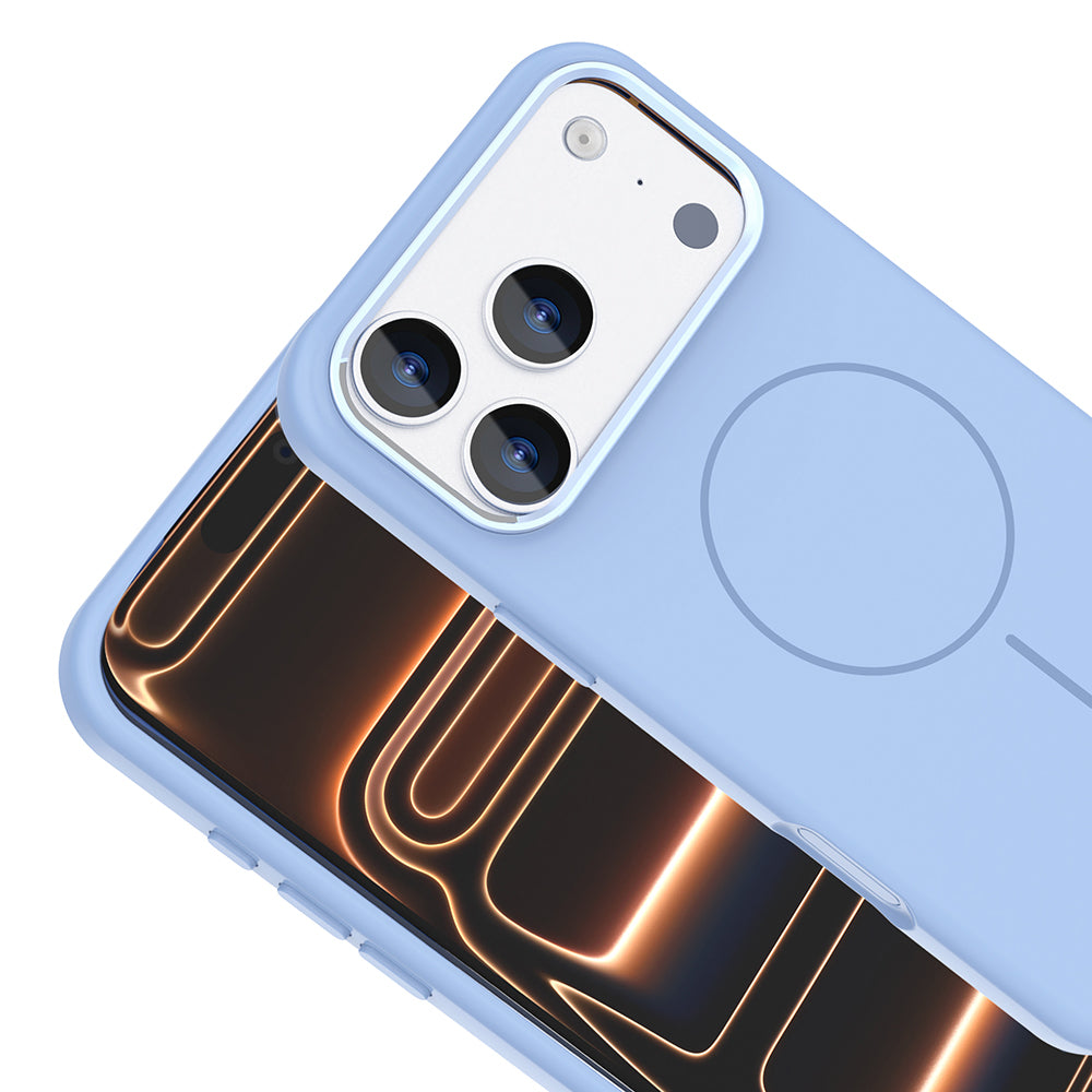 Apple iPhone 18 Pro Kılıf M-Safe Şarj Özellikli Metal Kamera Çerçeveli Zore Edi Silikon Kapak Siyah