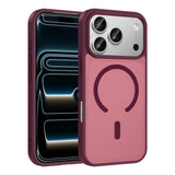 Apple iPhone 18 Pro Kılıf M-safe Şarj Özellikli Zore Babet Kapak Bordo