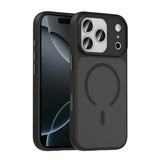 Apple iPhone 18 Pro Kılıf Mat Arka Yüzey Wireless Şarj Özellikli Zore Flet M-safe Kapak Turuncu