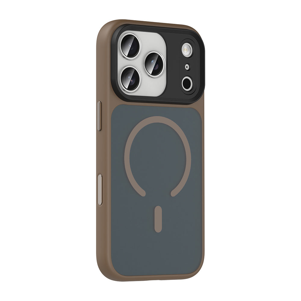 Apple iPhone 18 Pro Kılıf Mat Arka Yüzey Wireless Şarj Özellikli Zore Flet M-safe Kapak Lacivert