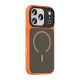 Apple iPhone 18 Pro Kılıf Mat Arka Yüzey Wireless Şarj Özellikli Zore Flet M-safe Kapak Lacivert