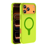 Apple iPhone 18 Pro Max Kılıf M-Safe Şarj Özellikli Zore Aris Silikon Kapak Yeşil