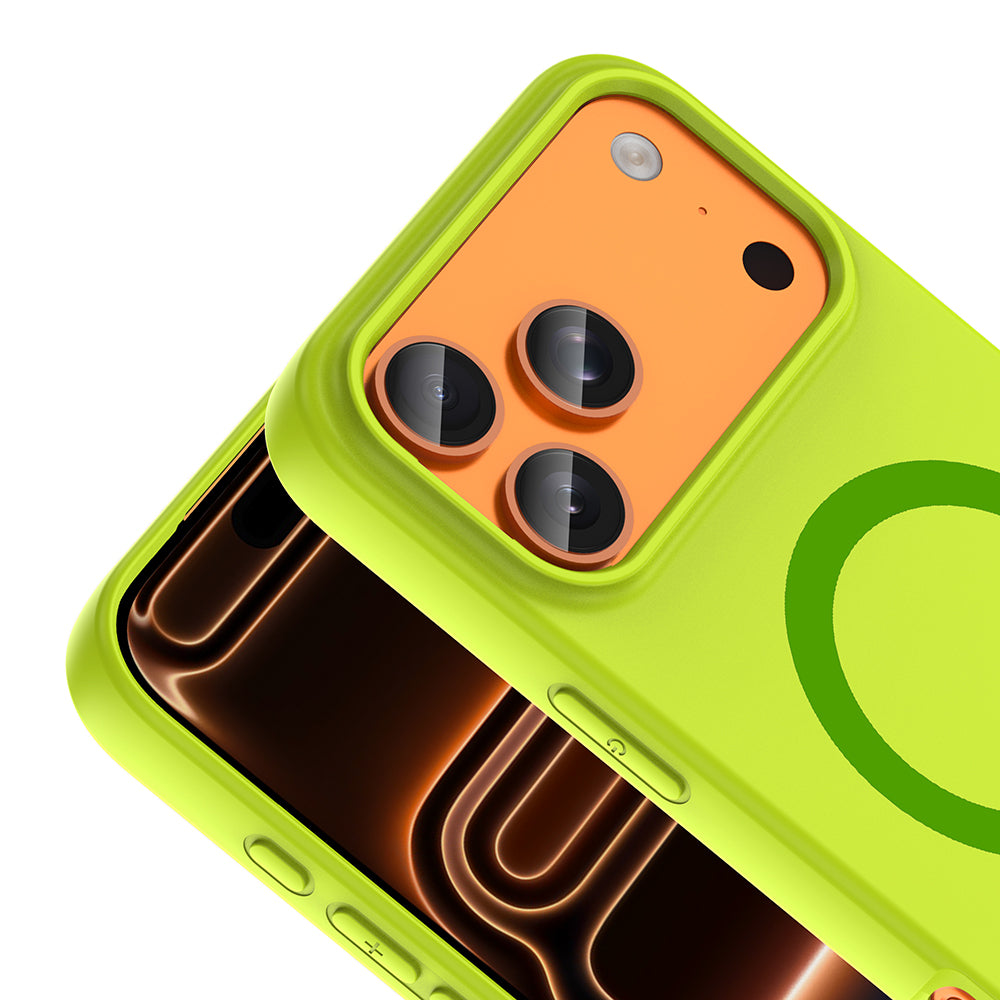 Apple iPhone 18 Pro Max Kılıf M-Safe Şarj Özellikli Zore Aris Silikon Kapak Yeşil