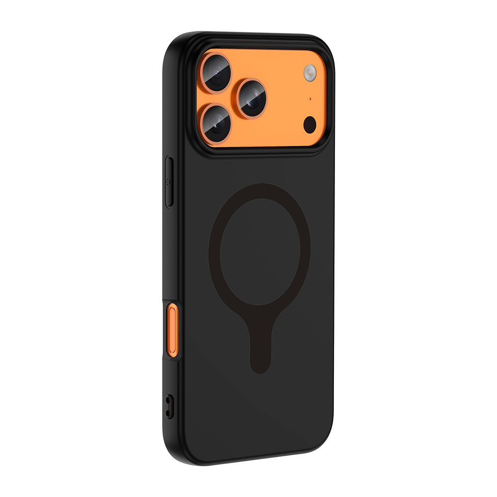 Apple iPhone 18 Pro Max Kılıf M-Safe Şarj Özellikli Zore Aris Silikon Kapak Siyah