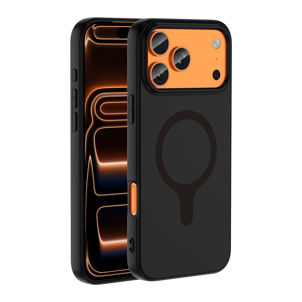 Apple iPhone 18 Pro Max Kılıf M-Safe Şarj Özellikli Zore Aris Silikon Kapak Siyah