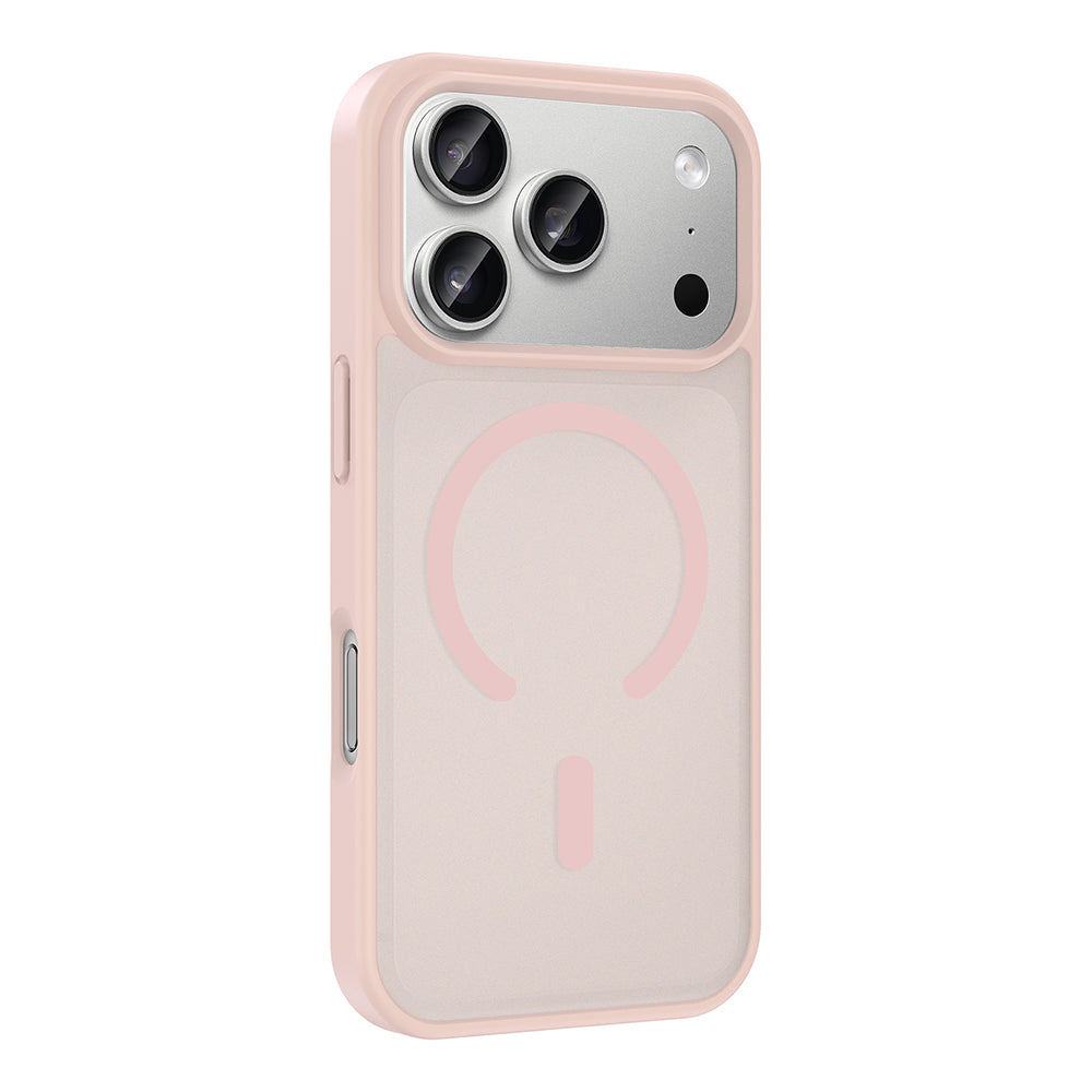 Apple iPhone 18 Pro Max Kılıf M-safe Şarj Özellikli Zore Babet Kapak Pembe