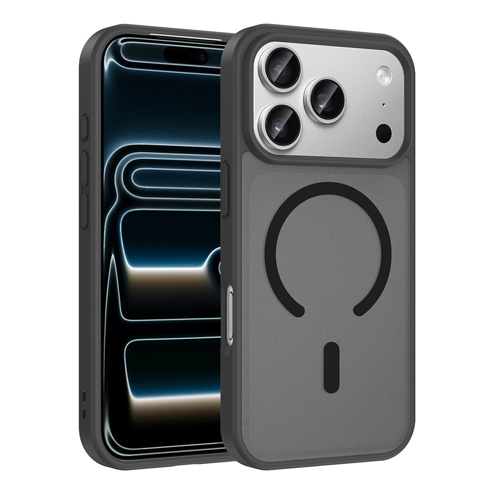 Apple iPhone 18 Pro Max Kılıf M-safe Şarj Özellikli Zore Babet Kapak Siyah