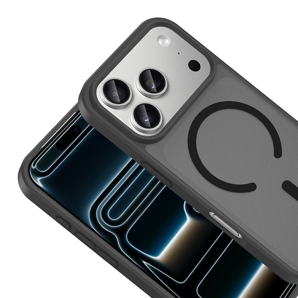 Apple iPhone 18 Pro Max Kılıf M-safe Şarj Özellikli Zore Babet Kapak Siyah