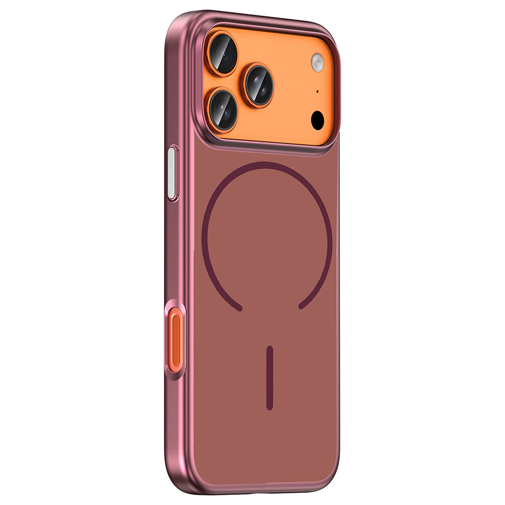 Apple iPhone 18 Pro Max Kılıf M-Safe Şarj Özellikli Zore Lora PC Kapak Mürdüm