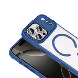 Apple iPhone 18 Pro Max Kılıf Wireless Şarj Özellikli Zore Krom M-safe Silikon Kapak Turuncu