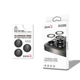 Apple iPhone 18 Pro CL-12 Premium Safir Parmak İzi Bırakmayan Anti-Reflective Kamera Lens Koruyucu Titanyum-Siyah