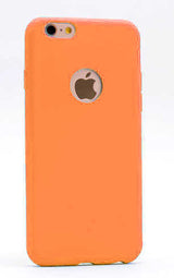 Apple iPhone 4s Kılıf Zore Premier Silikon Kapak Turuncu