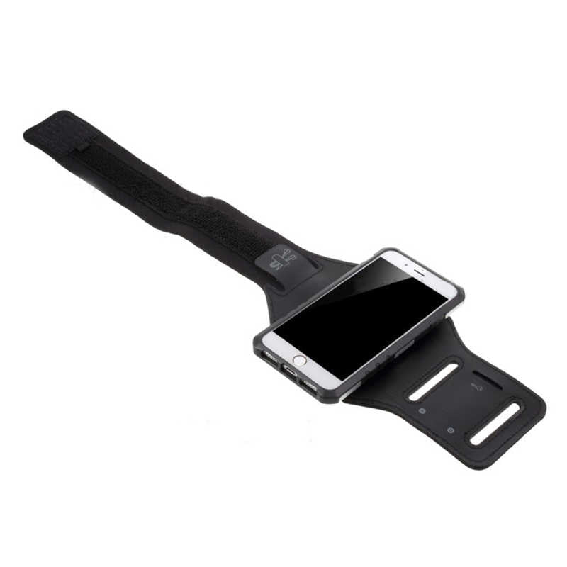 Apple iPhone 5 Kılıf Zore 2 in 1 Kol Bandı Füme